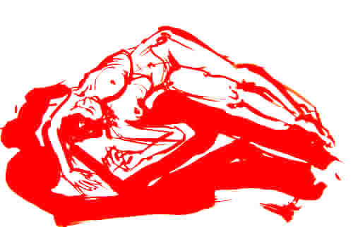 life drawing in gouache