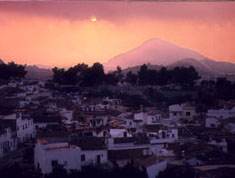 Sunset from the roof terrace